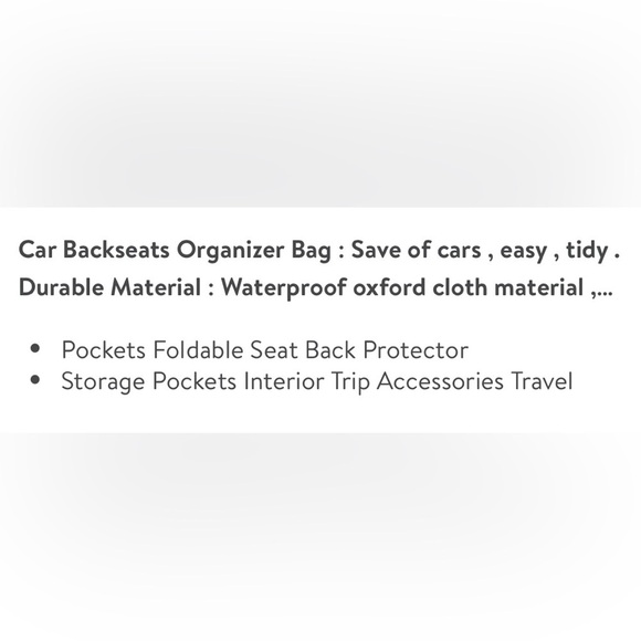 FREE 🆕Backseat Multi-Compartment Storage Organizer - Picture 4 of 14